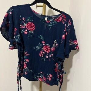 One Clothing Navy Floral Women's Top
